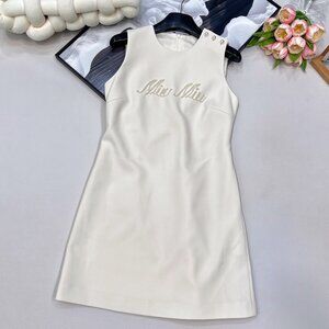 Miu Miu new pearl-embellished sleeveless dress